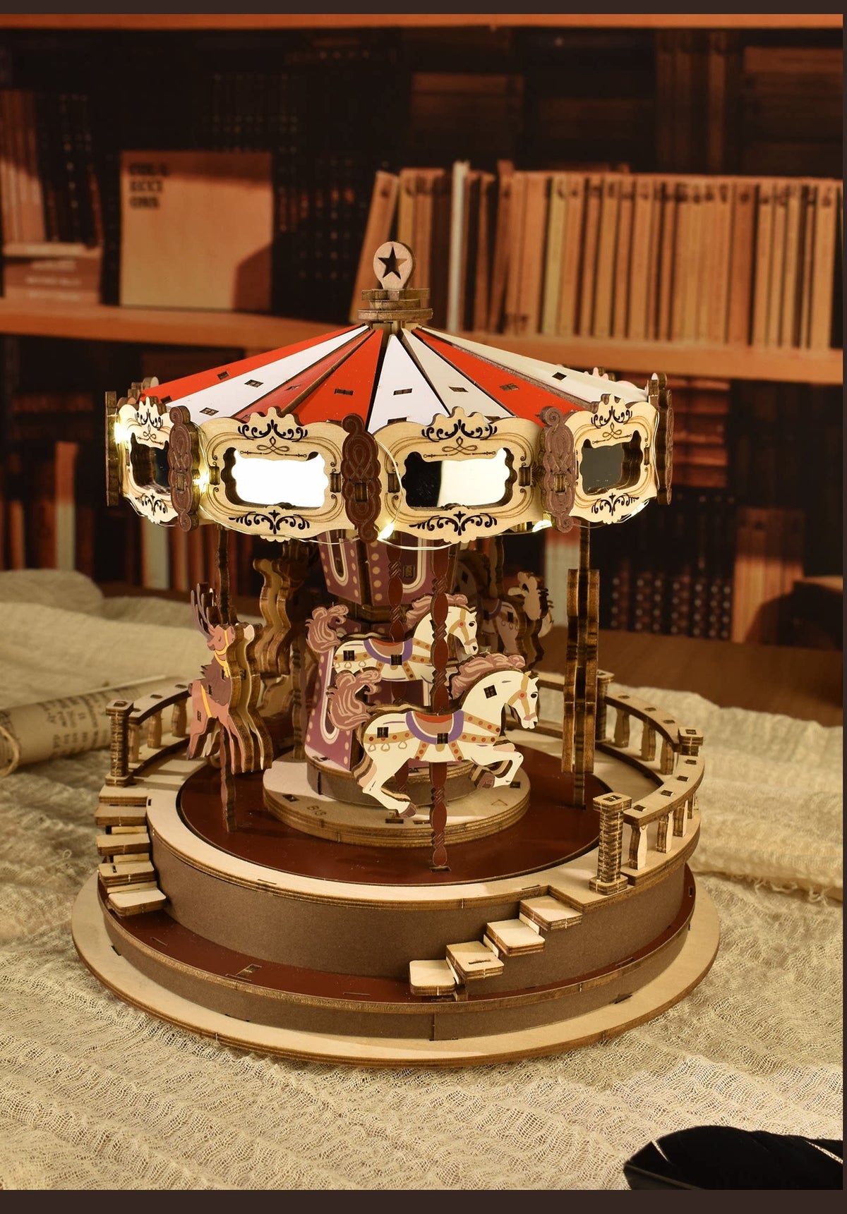DIY Wooden Carousel Music Box Kit