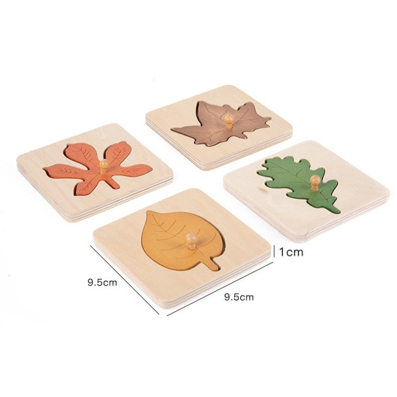 Wooden Leaf Cognition Puzzle Set