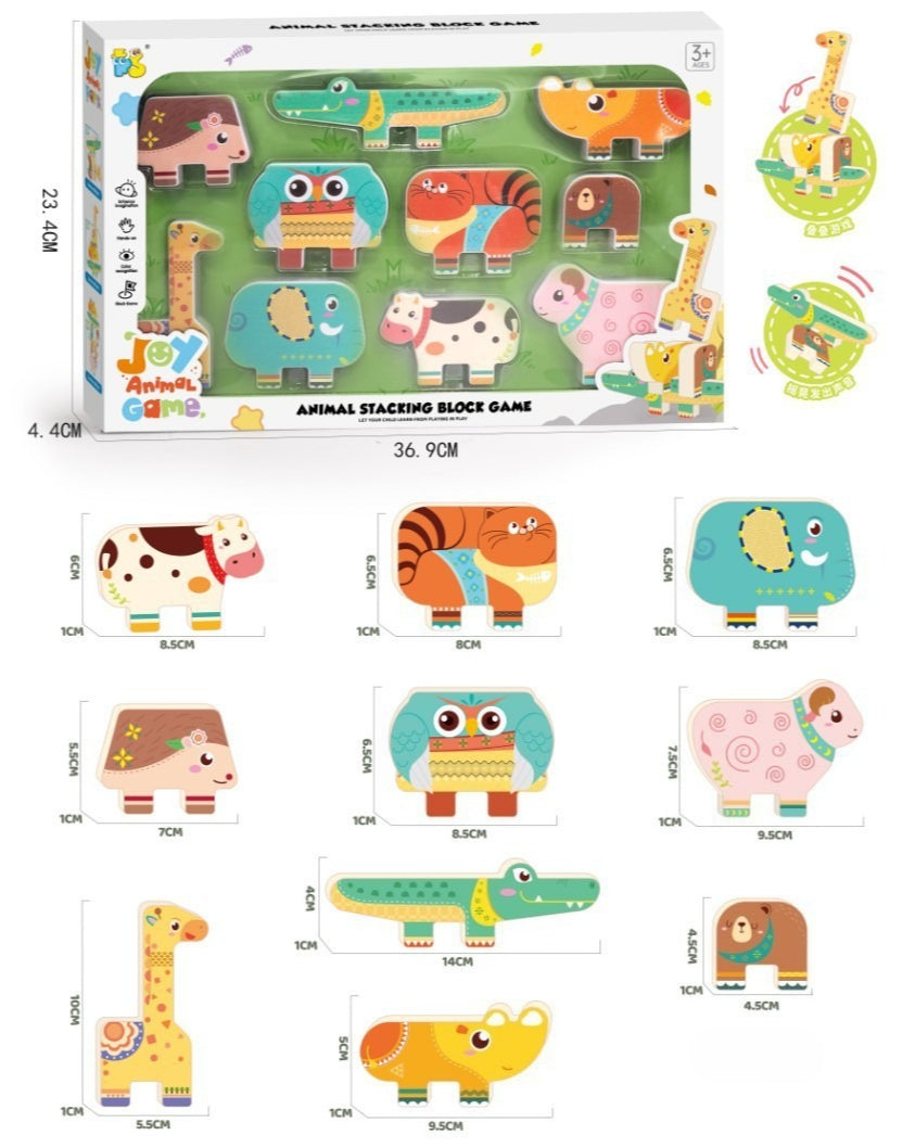 Animal Stacking Blocks Game