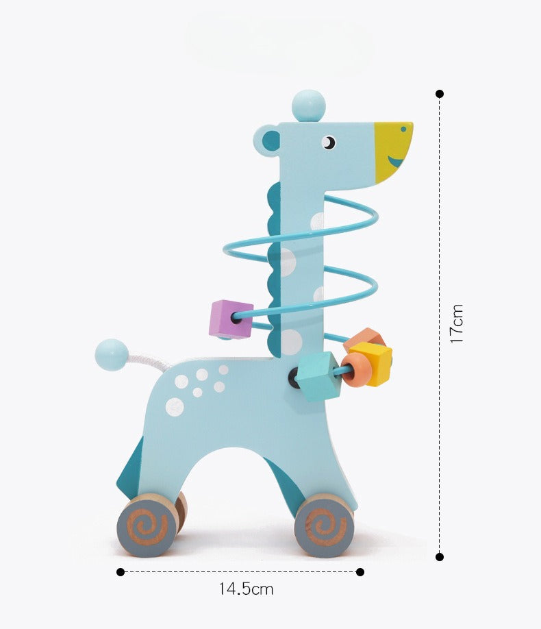 Wooden Early Learning Play Set – 3-in-1 Shape Sorter, Stacker & Bead Maze