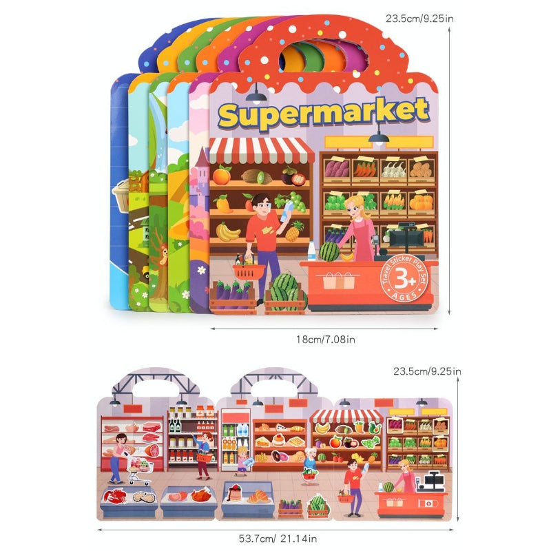 Reusable Travel Sticker Book Activity Kit