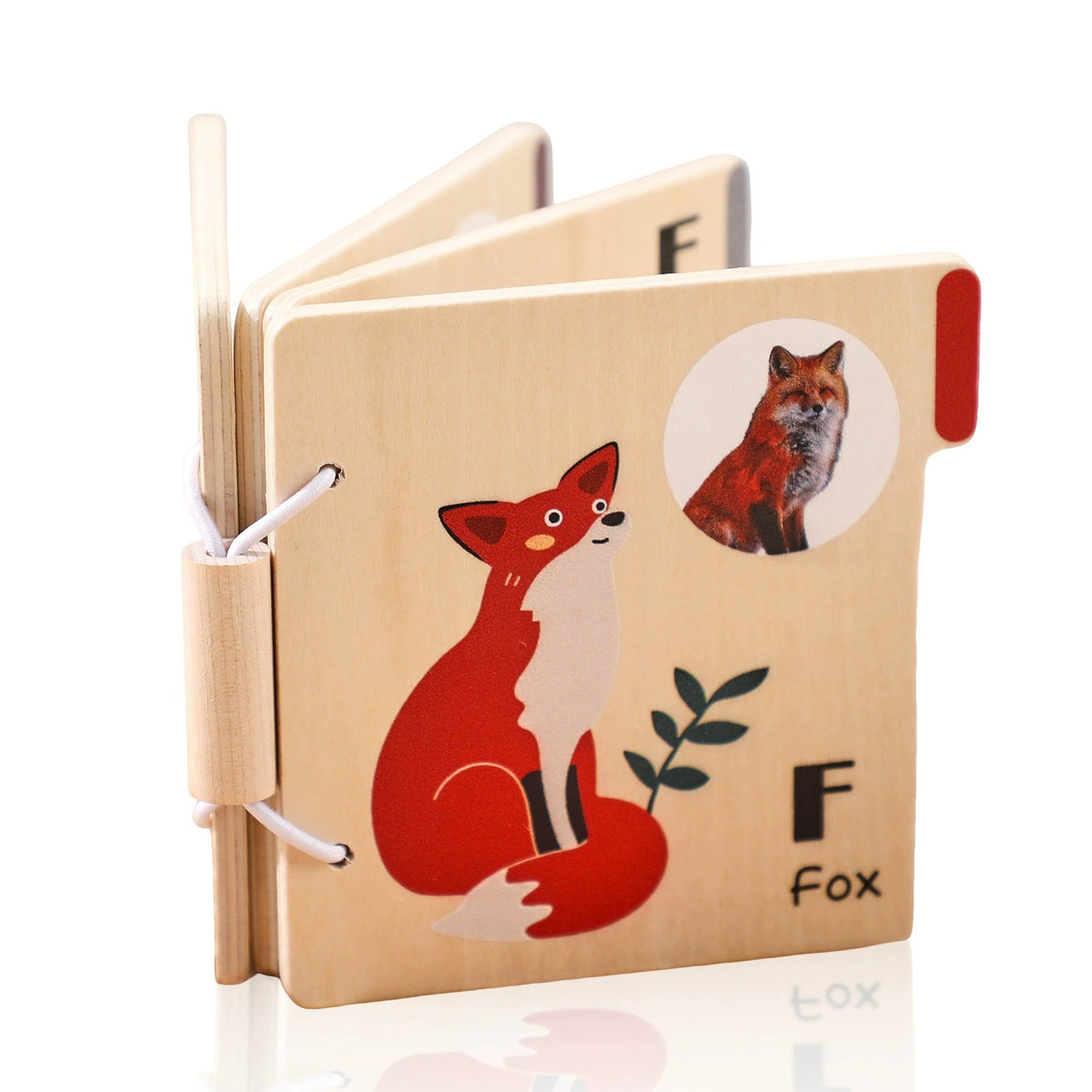 Wooden Animal Alphabet Learning Book