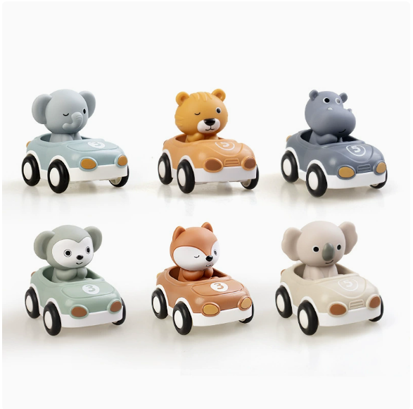 Animal Sliding Vehicles and Finger Puppet Set