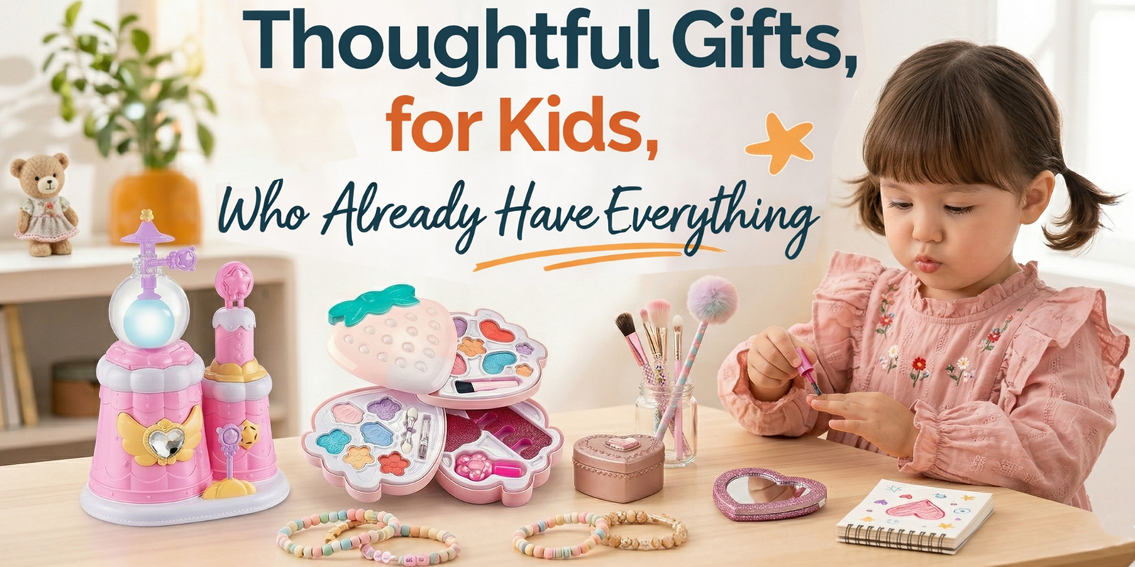 Thoughtful screen-free gift for a child in a bright indoor setting