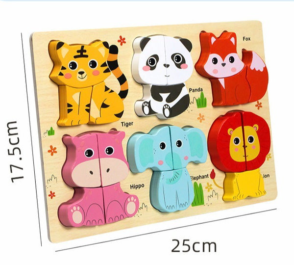 Wooden Theme Learning Puzzles