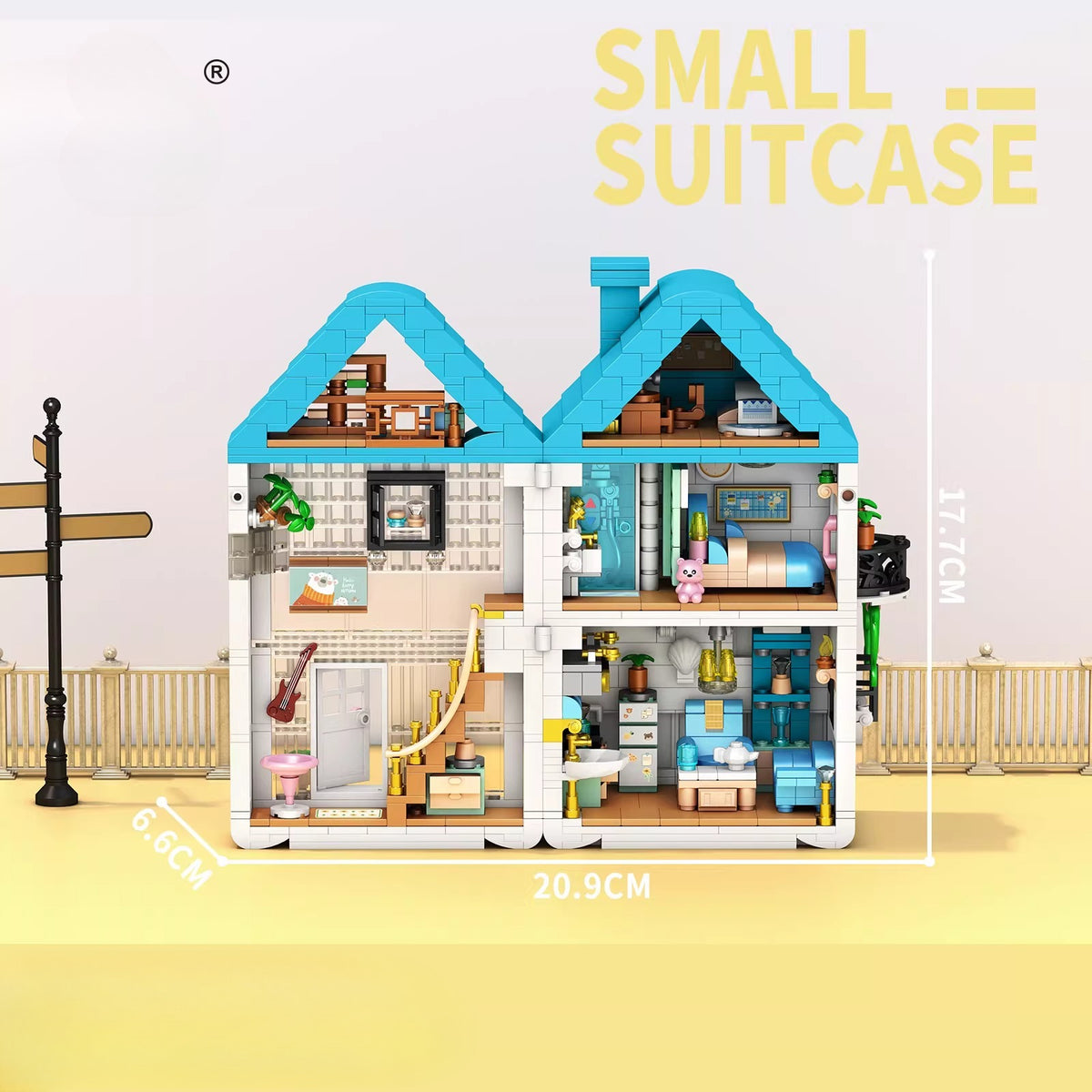 Portable Suitcase Miniature Room Building Kit