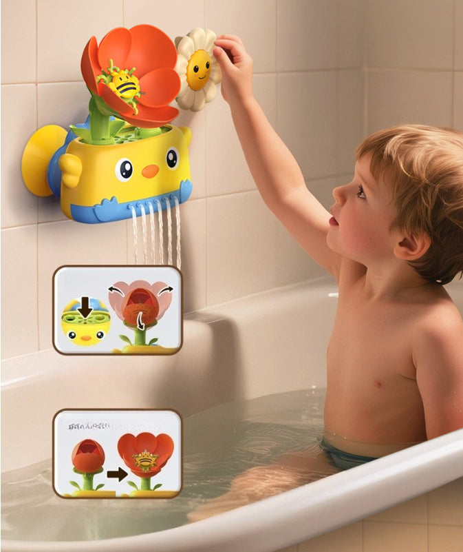 Rotating Chick Bath Toy with Suction Cups