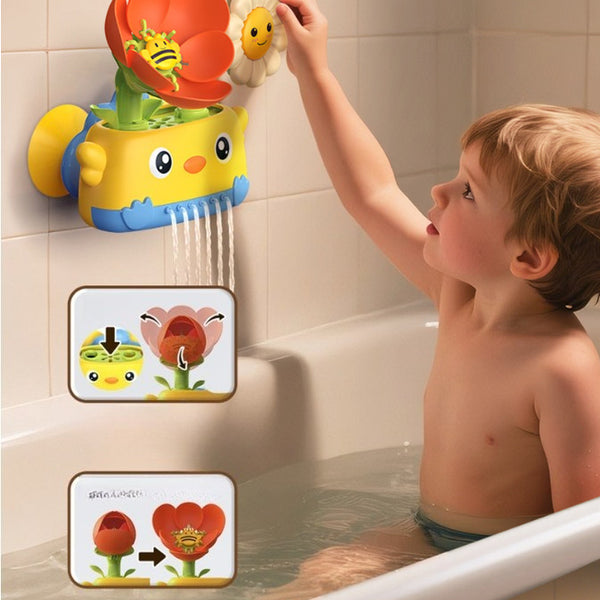 Rotating Chick Bath Toy with Suction Cups