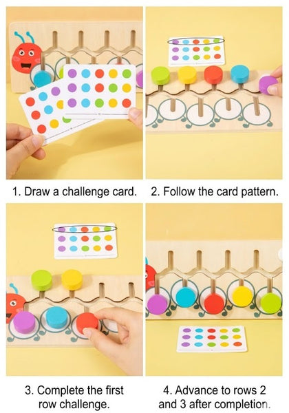 Wooden Animal Shape Color Logic Game