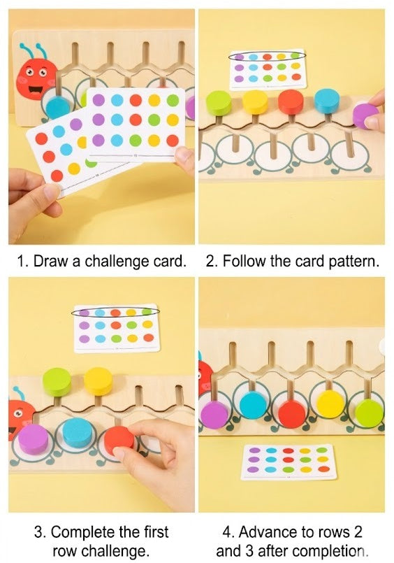 Wooden Animal Shape Color Logic Game
