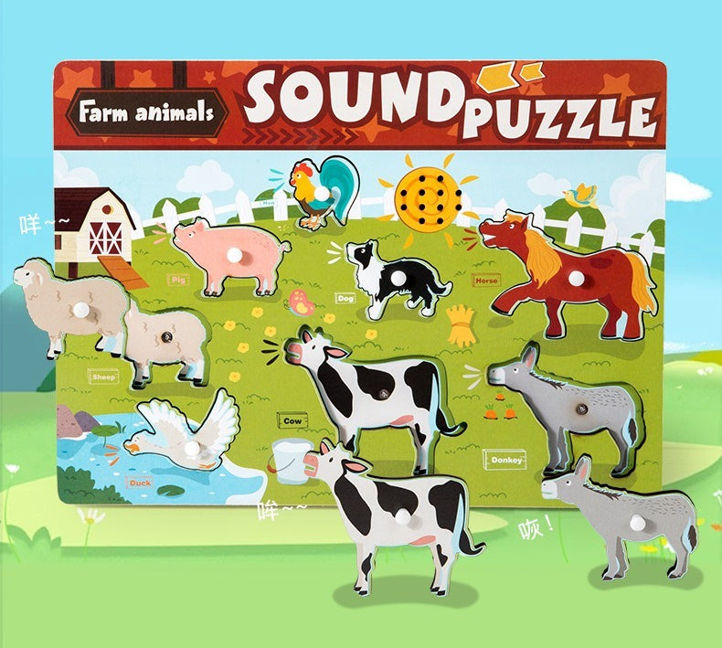Sound & Discovery Wooden Peg Puzzle