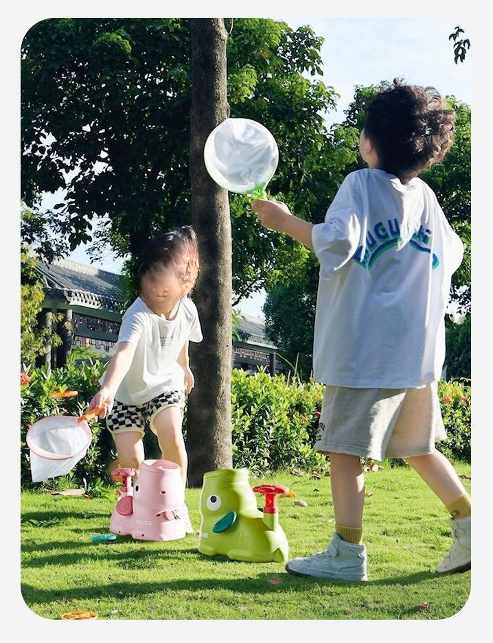 Elephant Flying Disc Launcher Set with Catching Nets