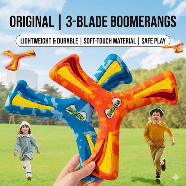 Soft EVA Three-Leaf Boomerang for Outdoor Play
