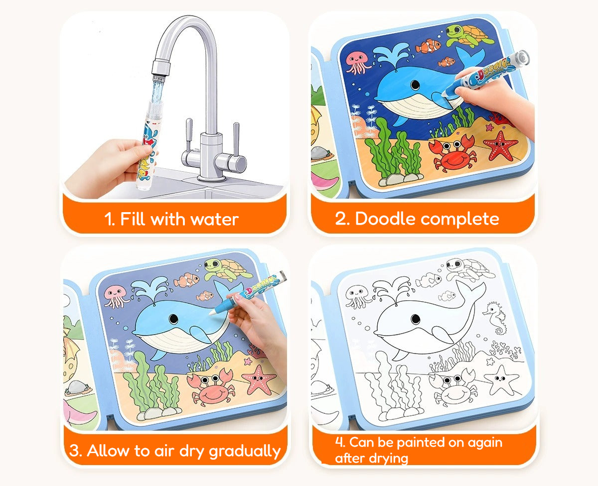 Reusable Water Drawing Book for Kids