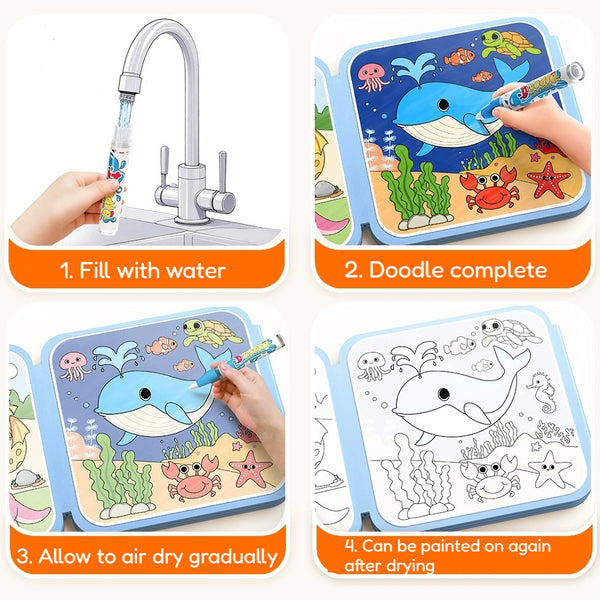 Reusable Water Drawing Book for Kids