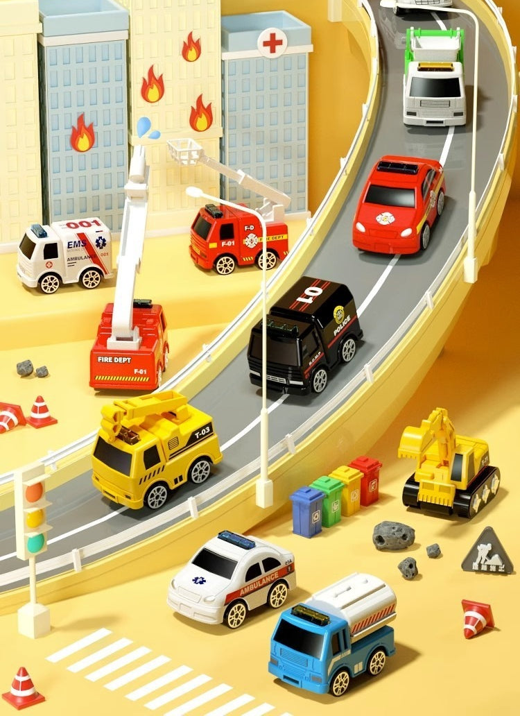 Mini Alloy Pull-Back Car Sets (4-Pack)