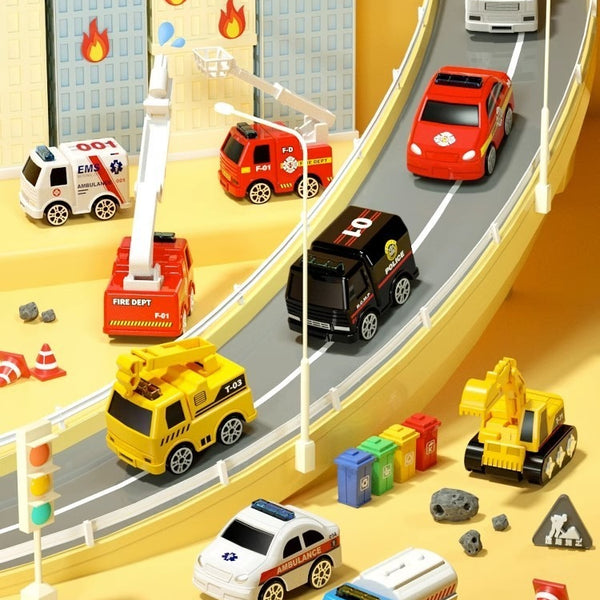 Mini Alloy Pull-Back Car Sets (4-Pack)