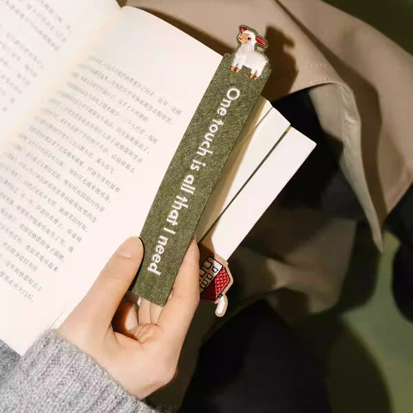 Embroidered Wool Felt Bookmark