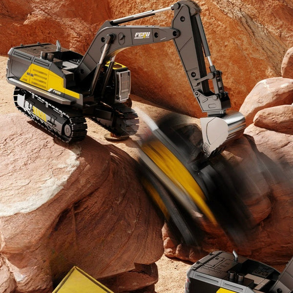 Alloy Excavator Toy with Multi-Joint Movement