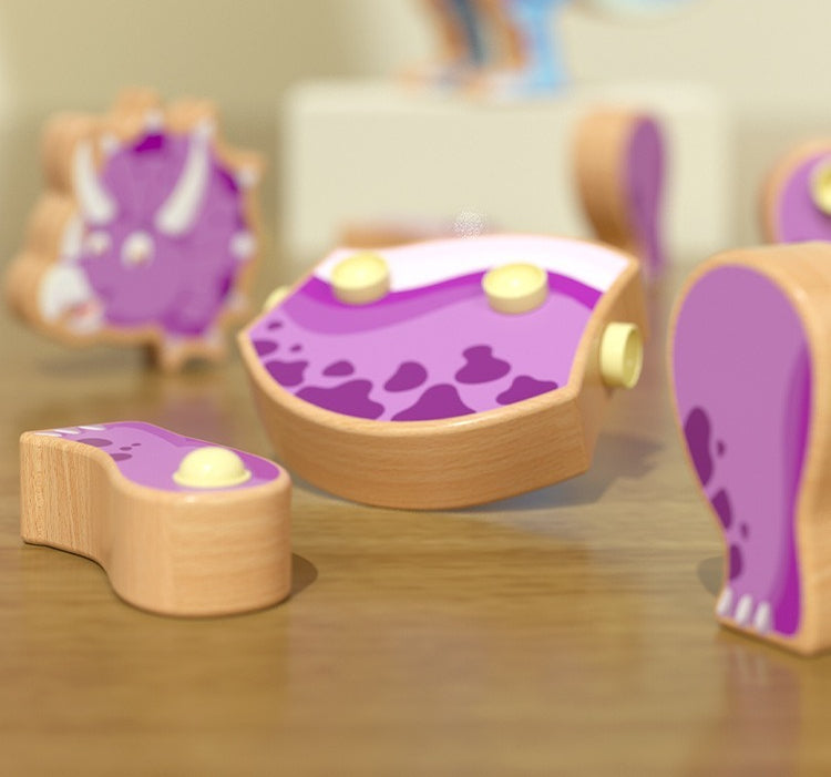 Wooden Dinosaur Assembly Puzzle