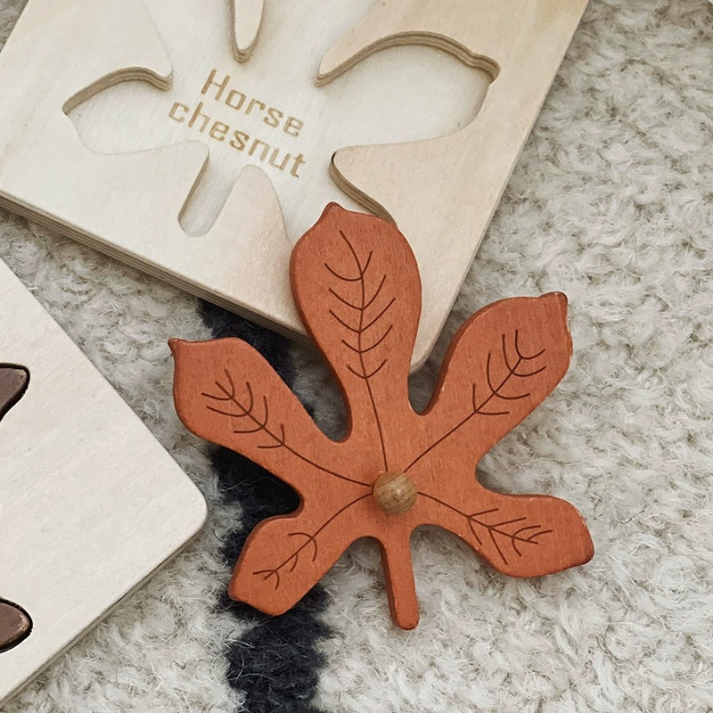 Wooden Leaf Cognition Puzzle Set