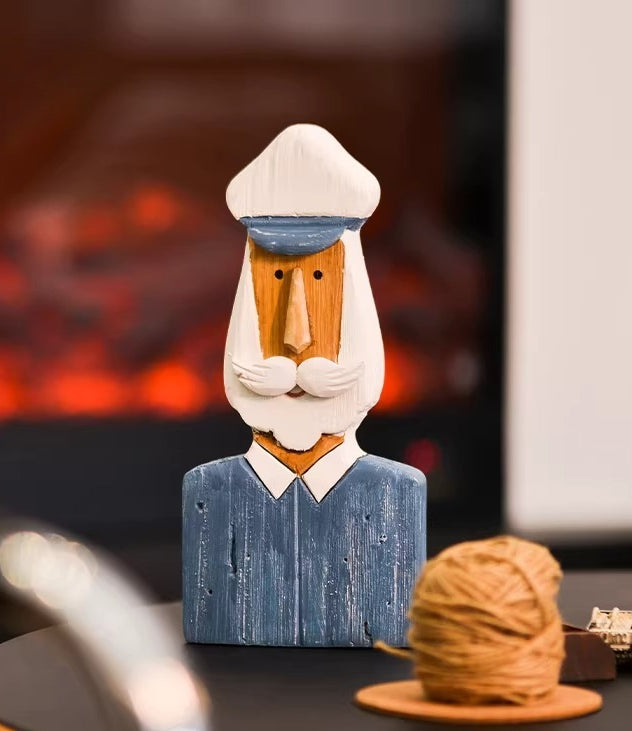 Paulownia Wood Sailor Character Ornament