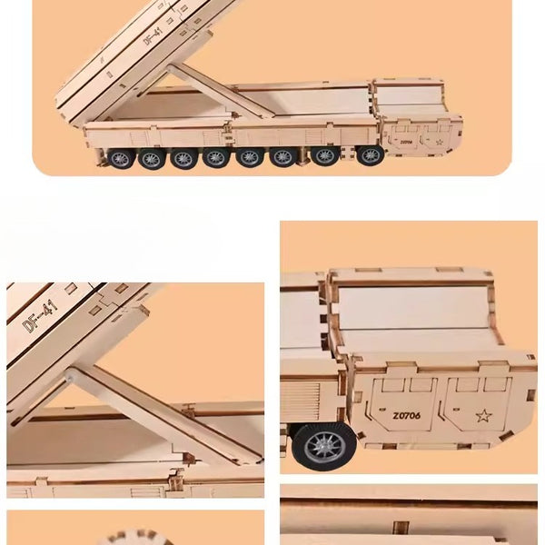 Wooden Missile Truck Assembly Model