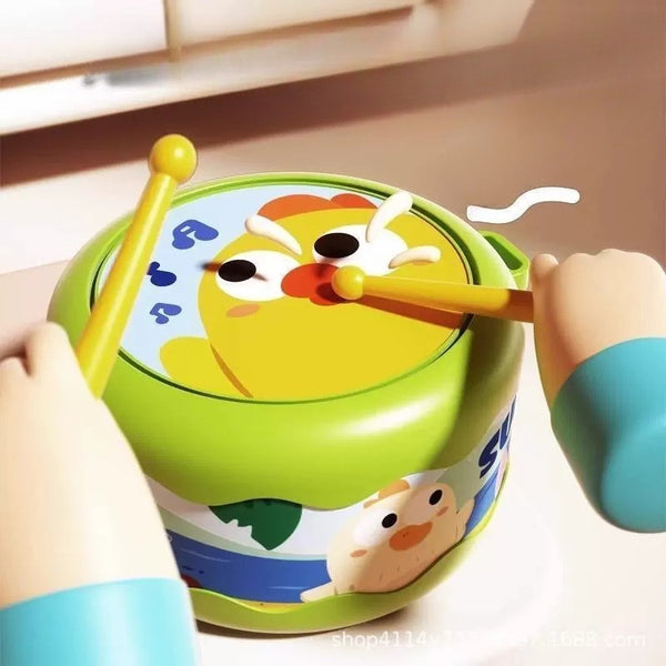 Baby Musical Instrument Set with Double-Sided Drum and Shakers