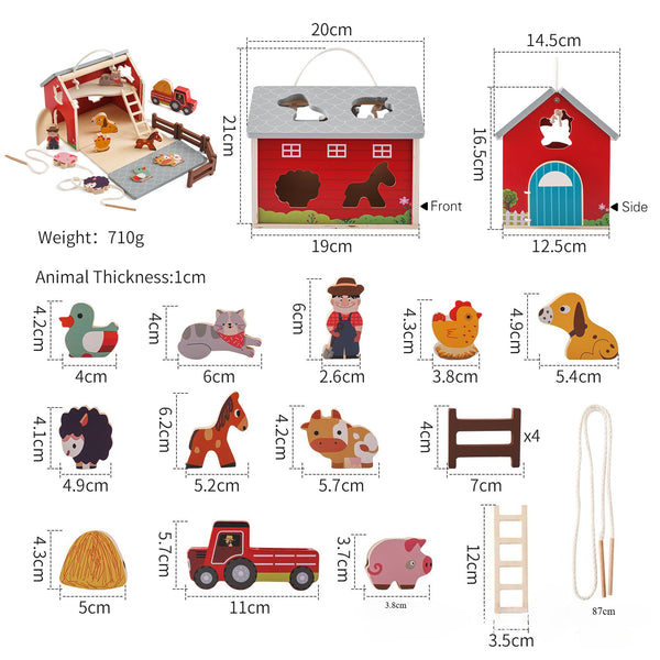 The Little Farmer’s Portable Wooden Barn & Playset