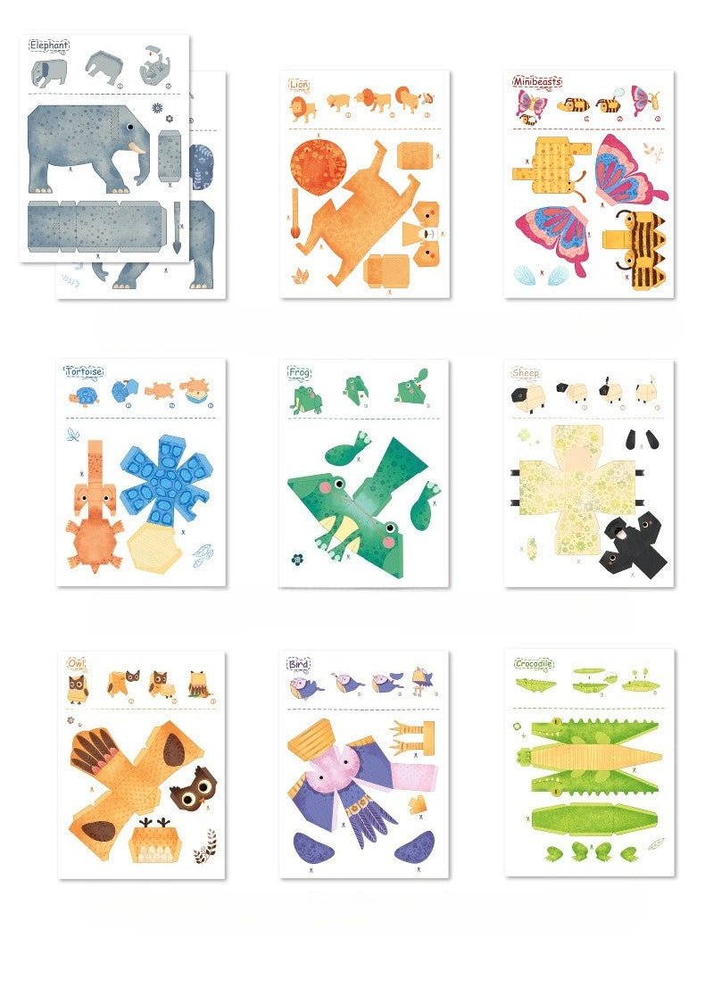 3D Paper Animal Craft Kit – Cut, Fold & Create
