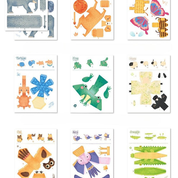3D Paper Animal Craft Kit – Cut, Fold & Create