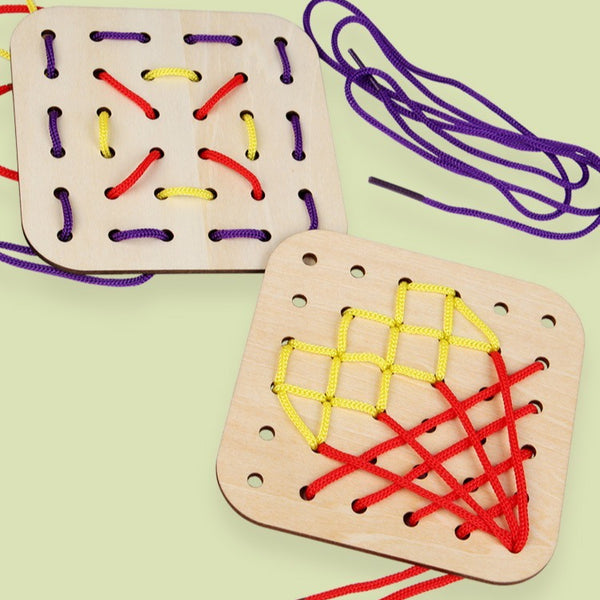 Kids' Wooden Lacing Activity Set
