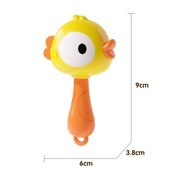 Infant Animal Rattle Toy with Gentle Sounds and Easy Grip