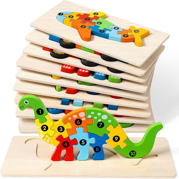 Wooden Number Jigsaw Puzzle for Kids