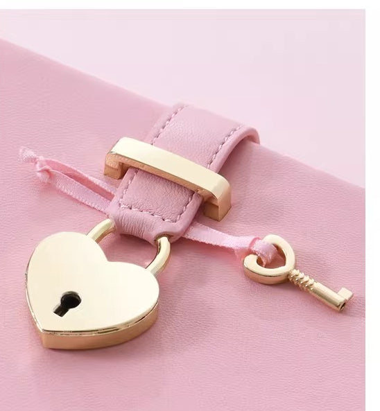 Heart Lock Diary and Metal Pen Gift Set