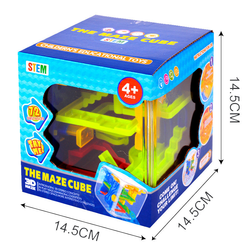 The Maze Cube: 3D Gravity Maze & Hand-Eye Coordination Puzzle