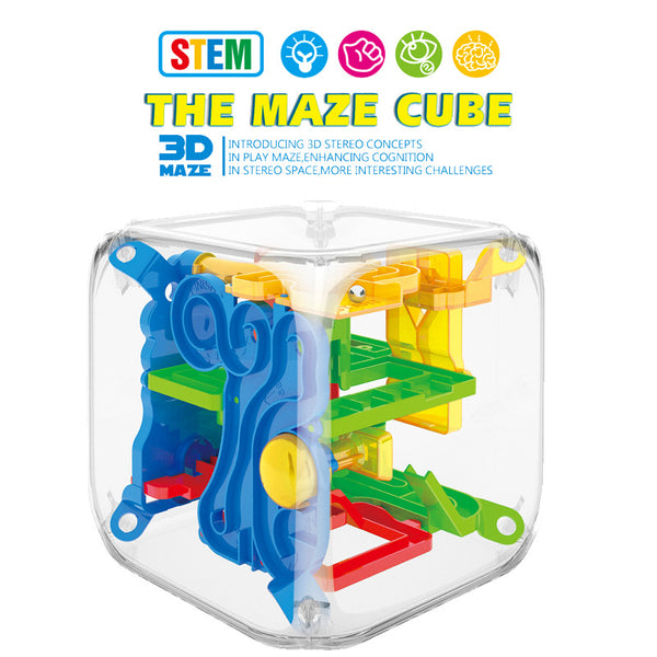 The Maze Cube: 3D Gravity Maze & Hand-Eye Coordination Puzzle