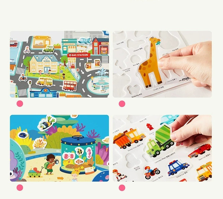 Mideer Reusable Jelly Sticker Book Set