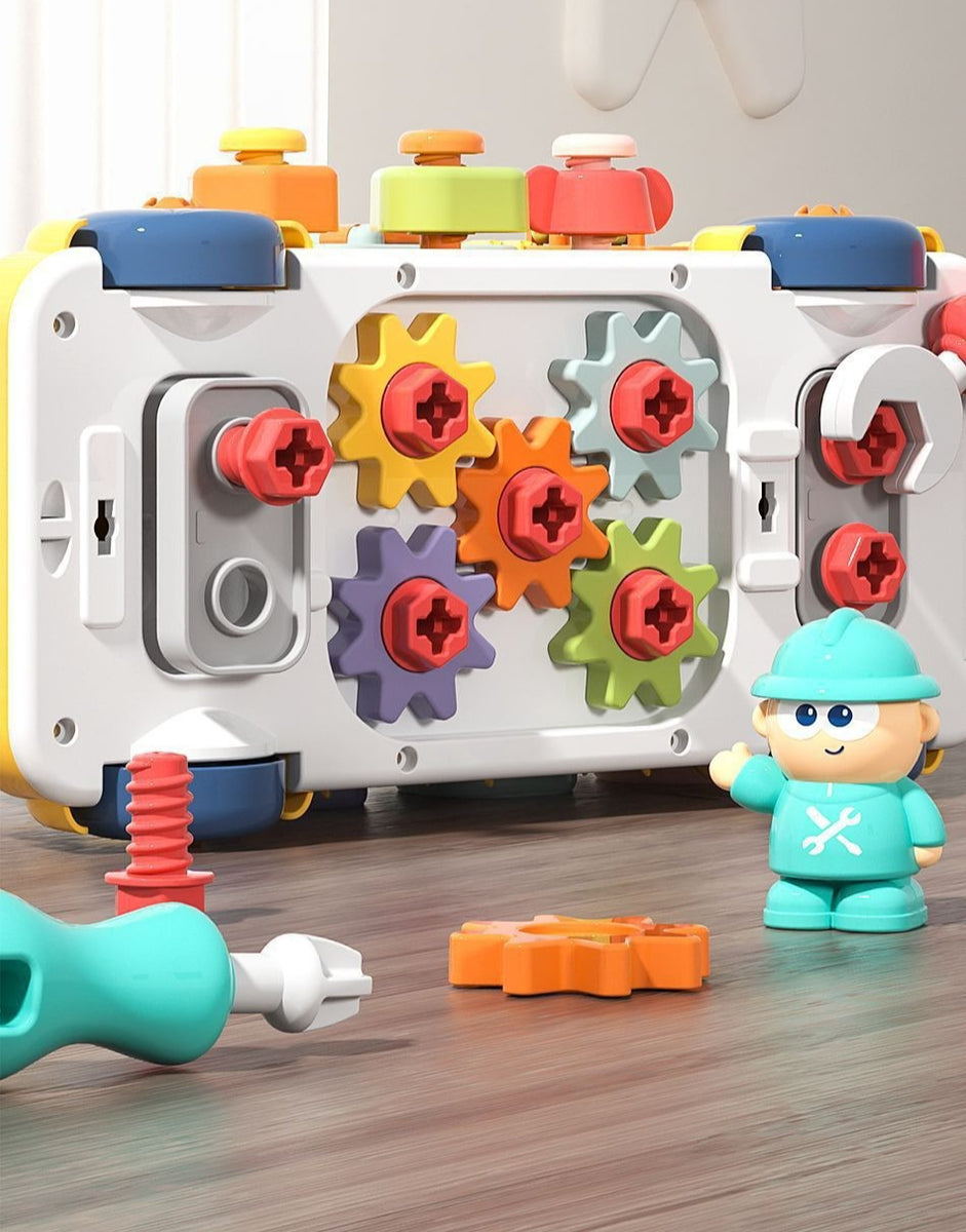 Six-Sided Activity Engineering Bus with Play Tools