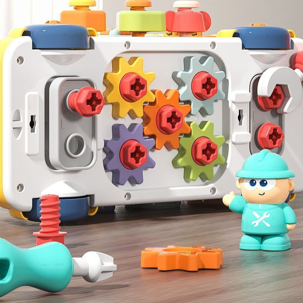 Six-Sided Activity Engineering Bus with Play Tools