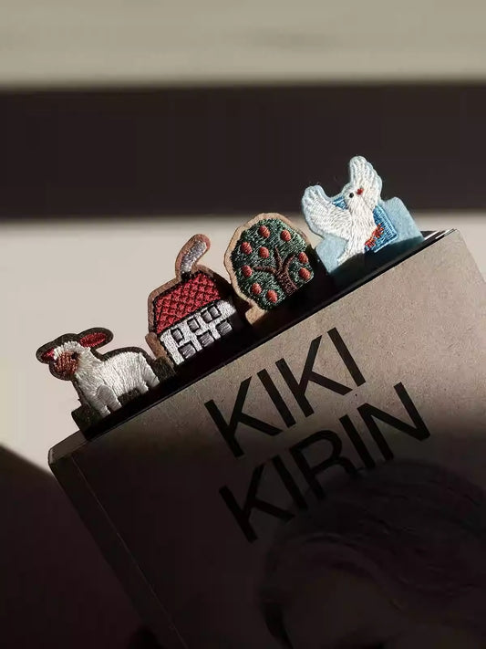 Embroidered Wool Felt Bookmark