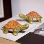 Hand-Carved Wooden Turtle Figurine