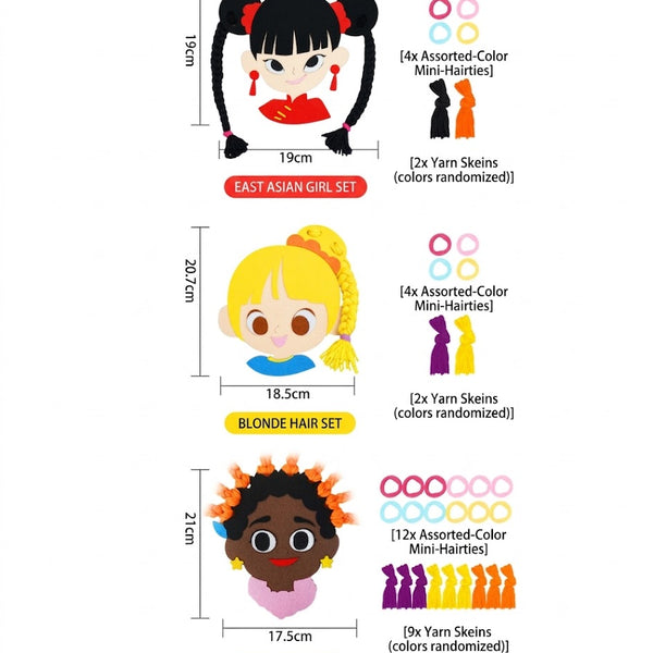 Creative Hair Braiding Activity Set for Kids.