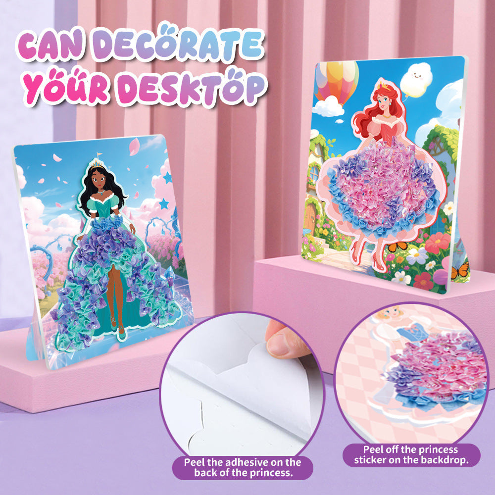 Magical Princess Poke-Art Craft Kit – 3D Dress-Making DIY Set for Kids (6+)