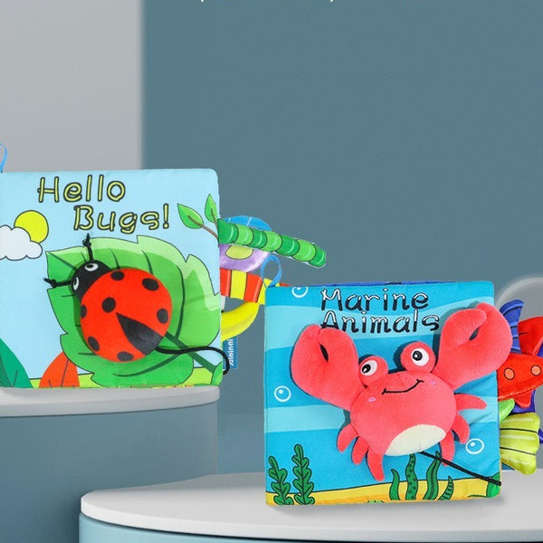 Soft Animal Tail Sensory Activity Book for Babies