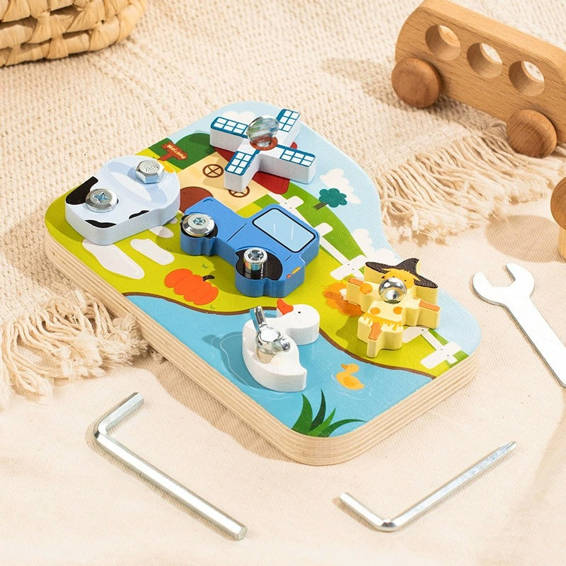 Farmyard Wooden Screw & Tool Play Set