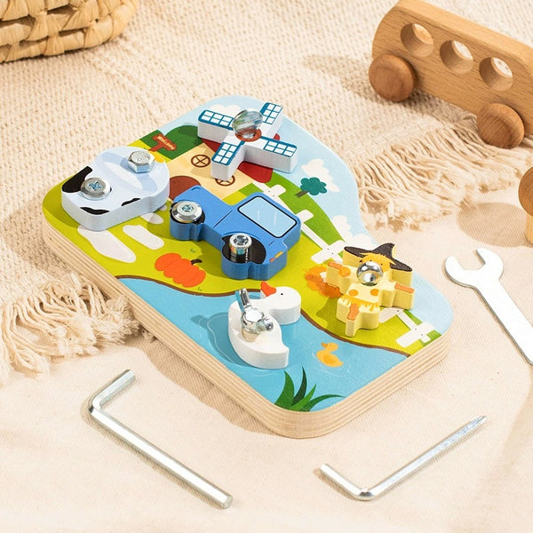 Farmyard Wooden Screw & Tool Play Set