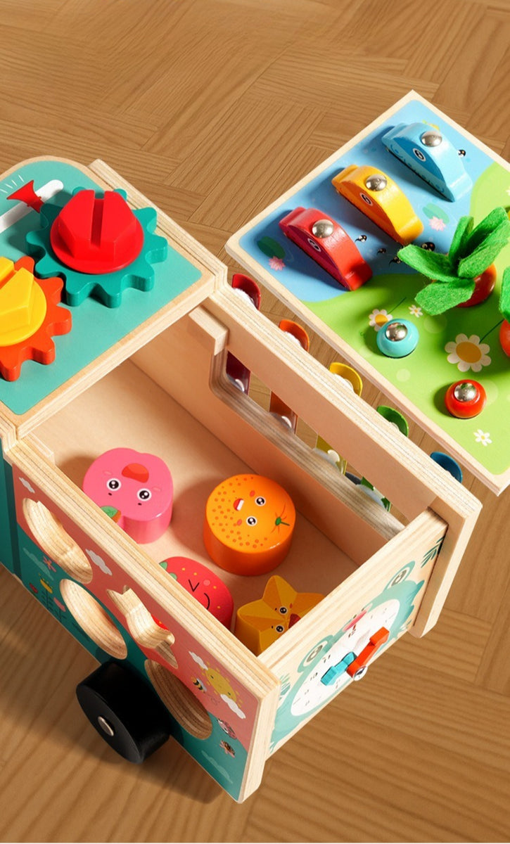 7-in-1 Wooden Activity Farm Truck