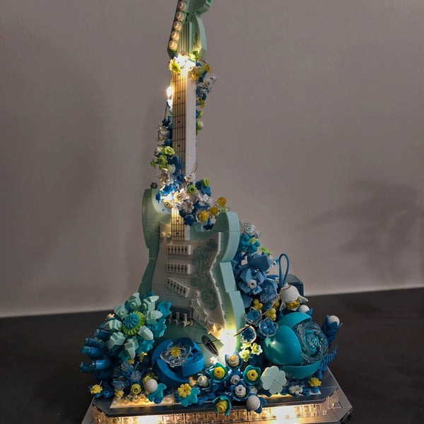 Guitar Floral Building Block Set