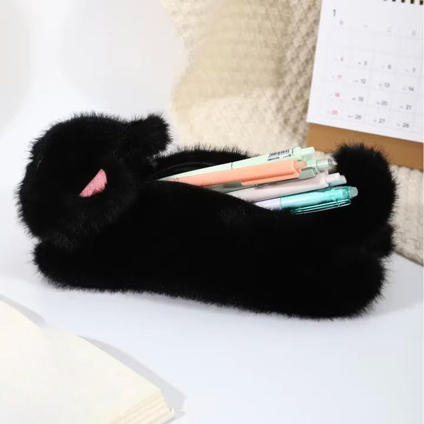 Plush Lying Down Animal Storage Pouch